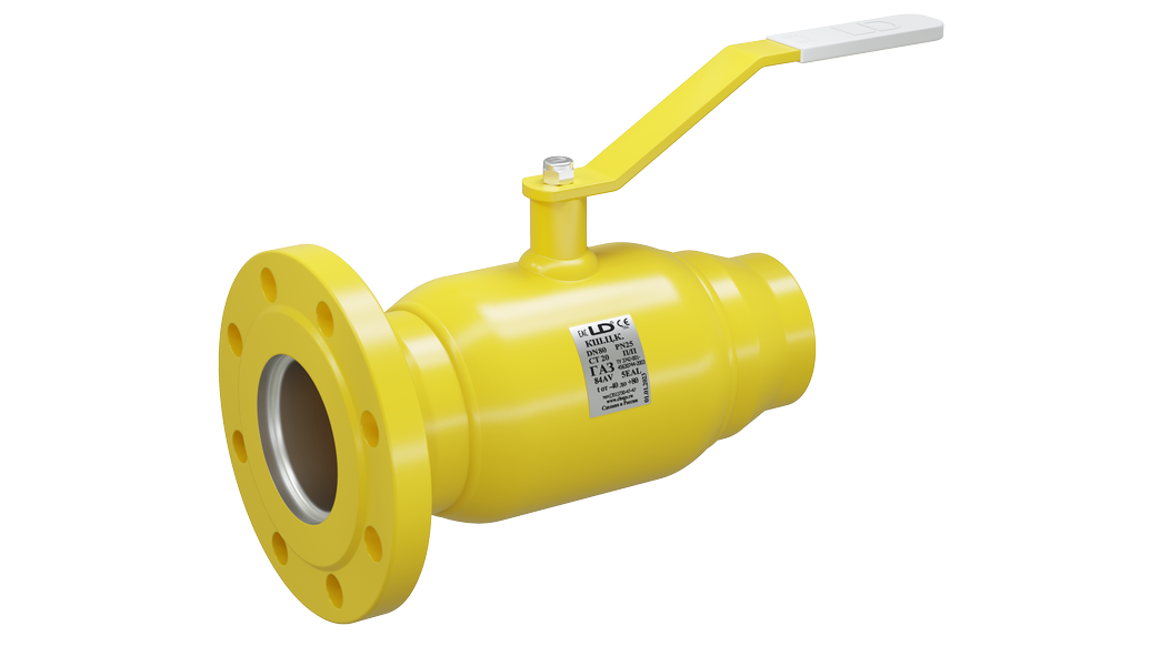 Кран шаровый LD КШЦК Gas 080.025.П/П.02. (фланец/приварка) из стали 20 Ду80 Ру2,5МПа