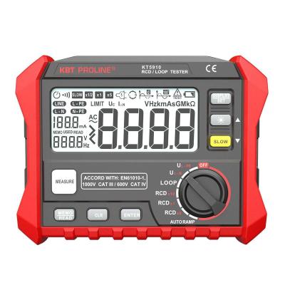 KT 5910 серия PROLINE КВТ KT 5910 серия PROLINE Тестер параметров УЗО и петли фаза-ноль цифровой