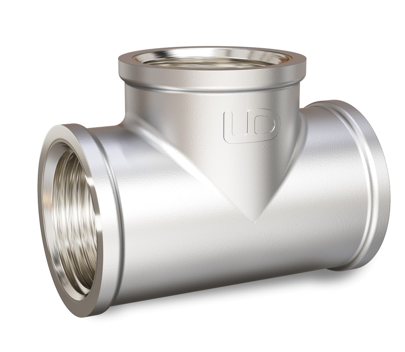 Тройник LD Pride DN32 (1 1/4") ВР/ВР/ВР латунь никель в упаковке