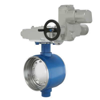 Поворотно-дисковый затвор 3-х эксцентриковый LD Energy под электропривод из стали 09Г2С, ПДЗ.П.Э.400.025.03