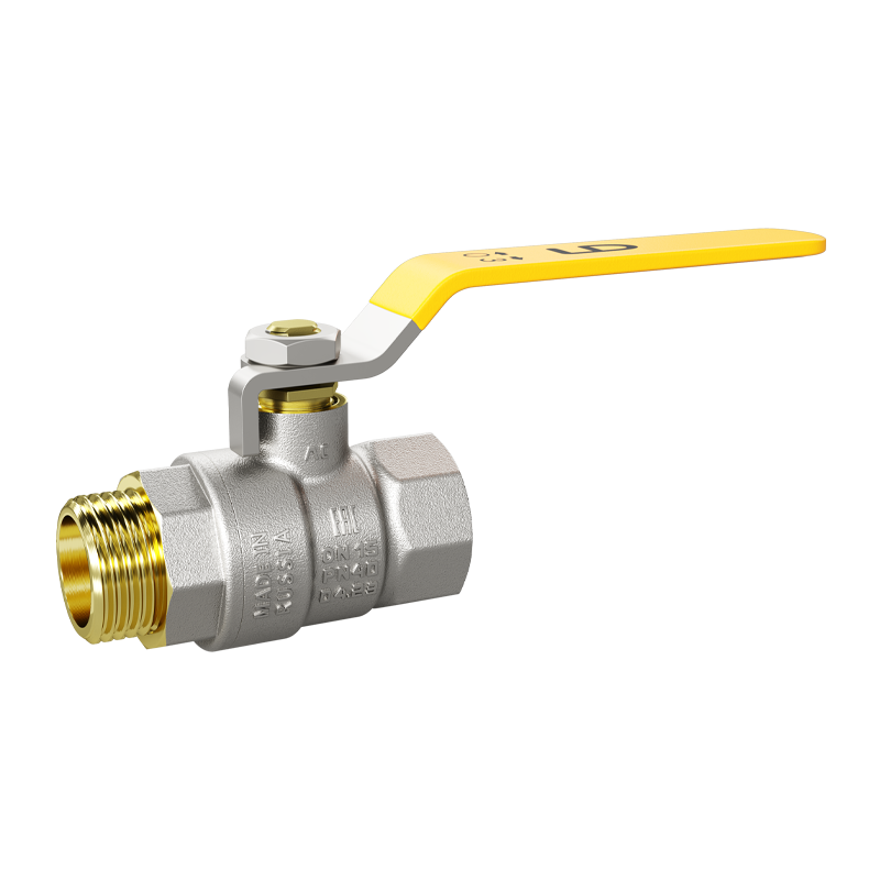 Кран шаровой латунный LD Pride 47.50.В-Н.Р GAS Ду 50 Ру 25 рычаг стальной