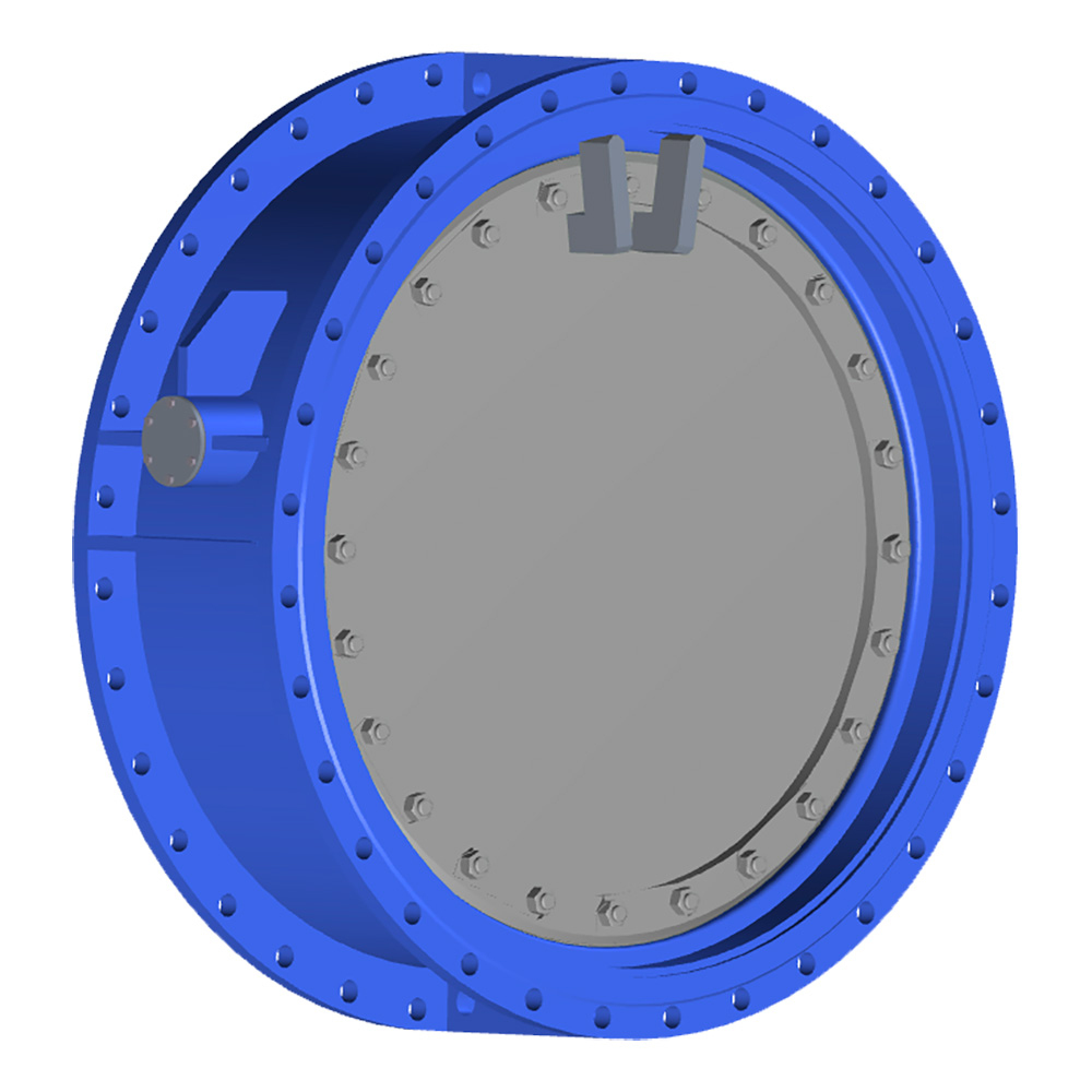 Клапан обратный дисковый с резиновым уплотнением Ду 1200 Ру 0,25 нержавеющий