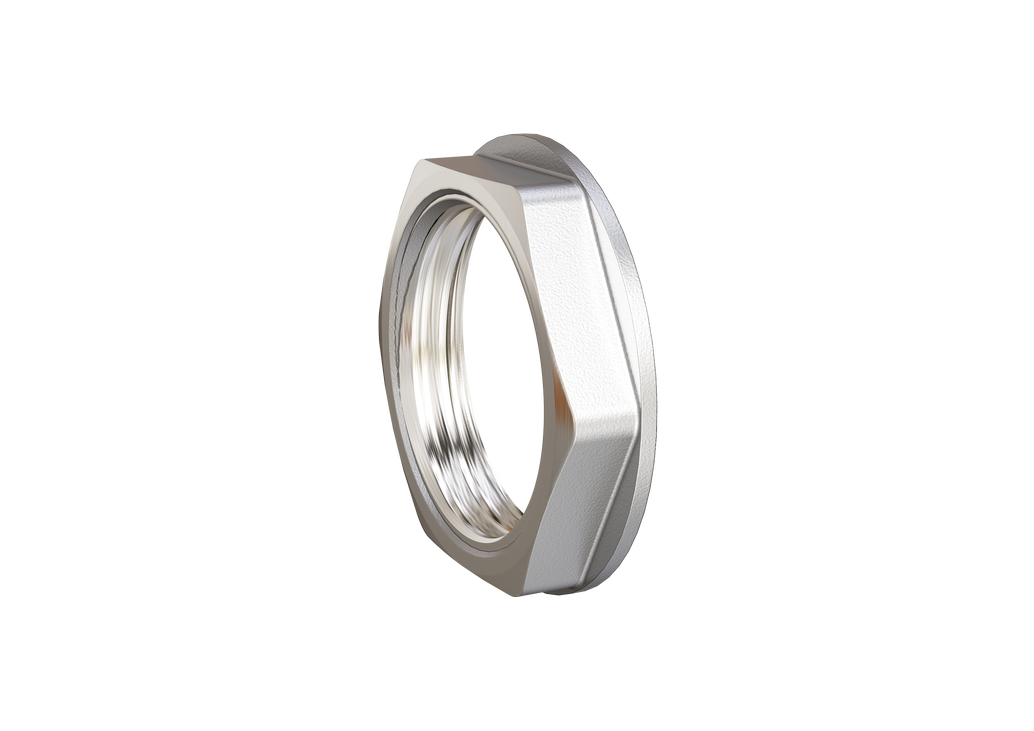 Контргайка LD Pride DN15 (1/2") латунь никель с биркой