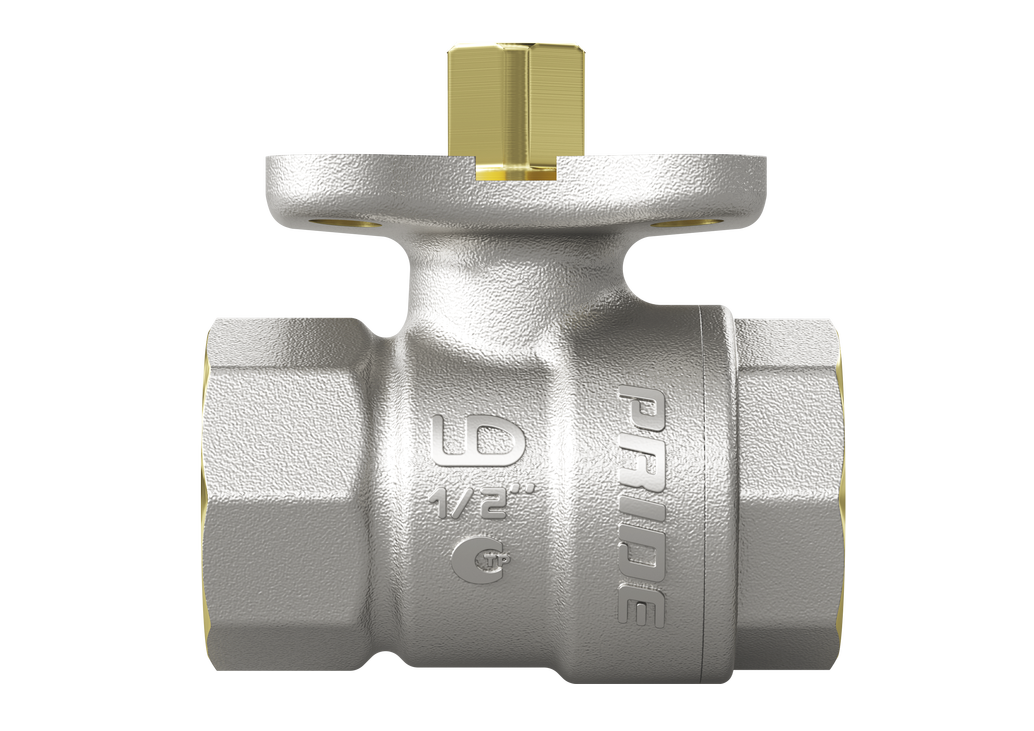 Кран шаровой латунный под привод LD Pride 49.15.В-В.П.F03 Ду15 Ру40