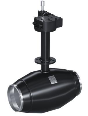 Кран шаровый LD для подземной установки КШЦП Р Gas 250.025.П/П.02. из стали 20 Ду250 Ру2,5МПа Н=1685мм с вертикальным редуктором