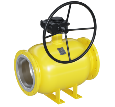 Кран шаровый LD КШЦФ Р Gas 600.016.П/П.02. из стали 20 Ду600 Ру1,6МПа с редуктором