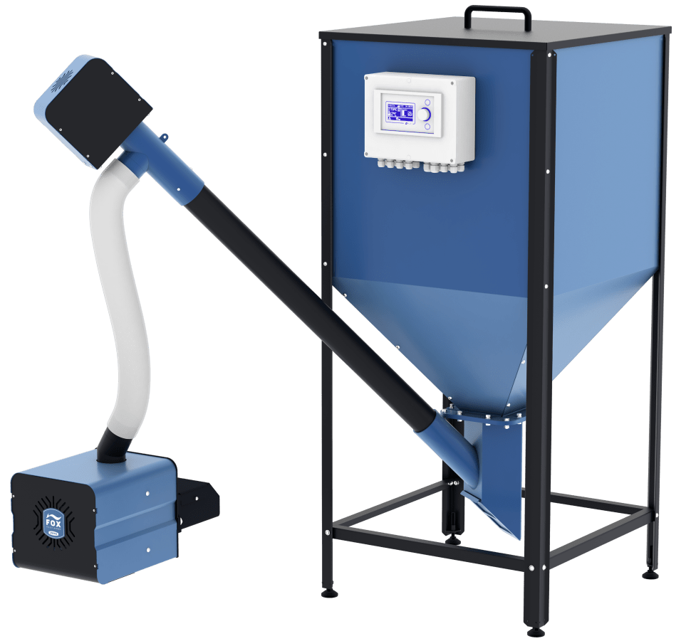 Пеллетная горелка ZOTA Fox 43 (горелка+ПУ+механизм+бункер)