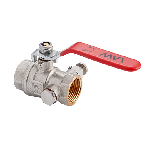 Кран с дренажем и воздухоотводчиком MVI 1/2" вн.-вн. ручка