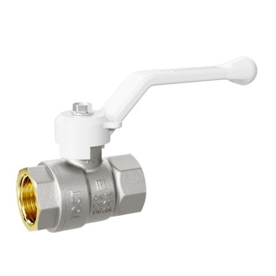 Кран шаровой латунный LD Pride 47.50.В-В.Р Ду 50 Ру 25 рычаг (white) с биркой