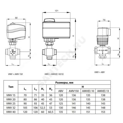 Клапан регулирующий бронза VMV Ду 32 Ру16 НР G1 1/2" Kvs=10м3/ч Danfoss 065F6032