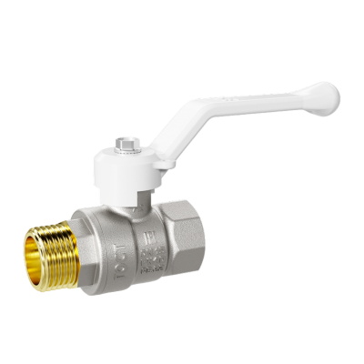 Кран шаровой латунный LD Pride 47.40.В-Н.Р Ду 40 Ру 25 рычаг (white) с биркой