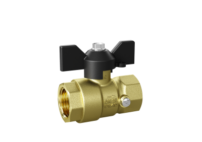 Кран шаровой латунный для манометра LD Pride 44.15.В-В.2М.Б Ду 15 Ру 40 бабочка с биркой