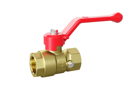Кран шаровой латунный для манометра LD Pride 44.15.В-В.2М.Р Ду 15 М20 Ру 40 рычаг (red) с биркой