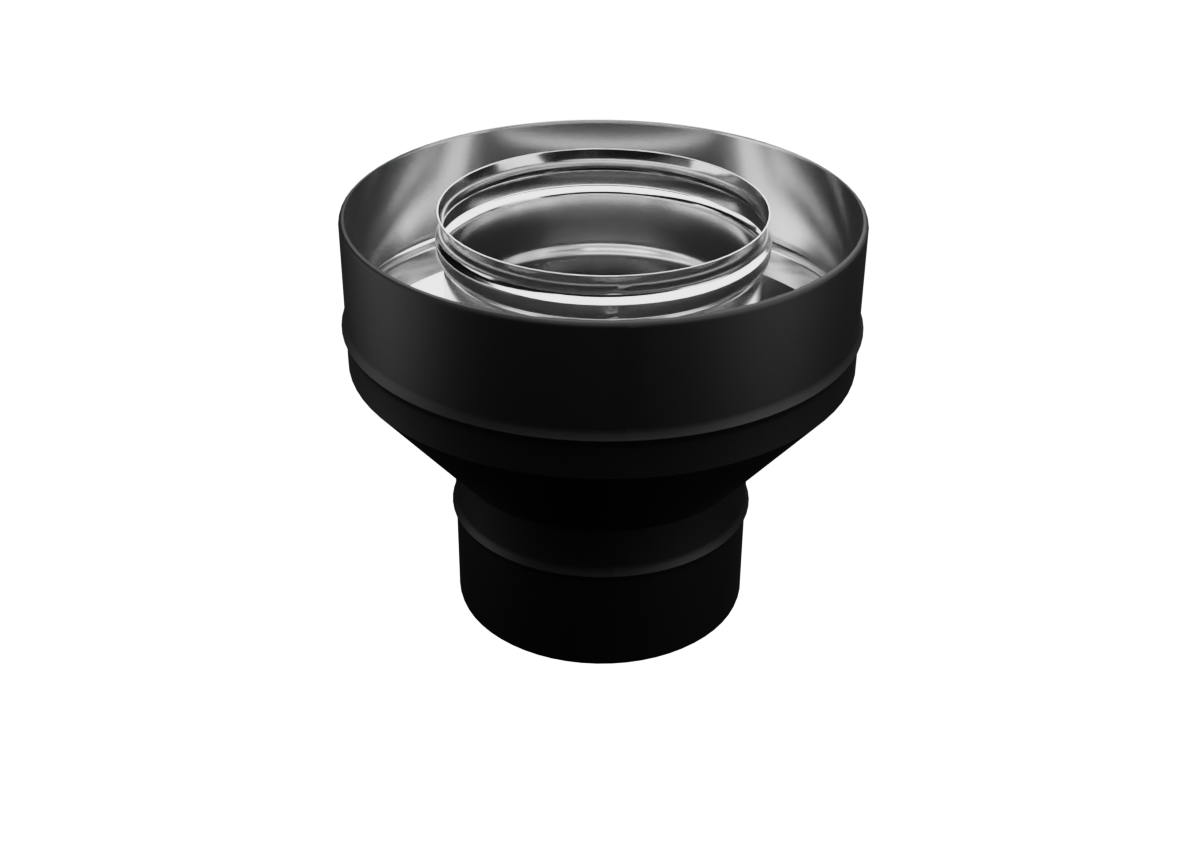 Старт-сэндвич (430/0,8 мм + нерж / эмаль /600° черная) Ф115х200