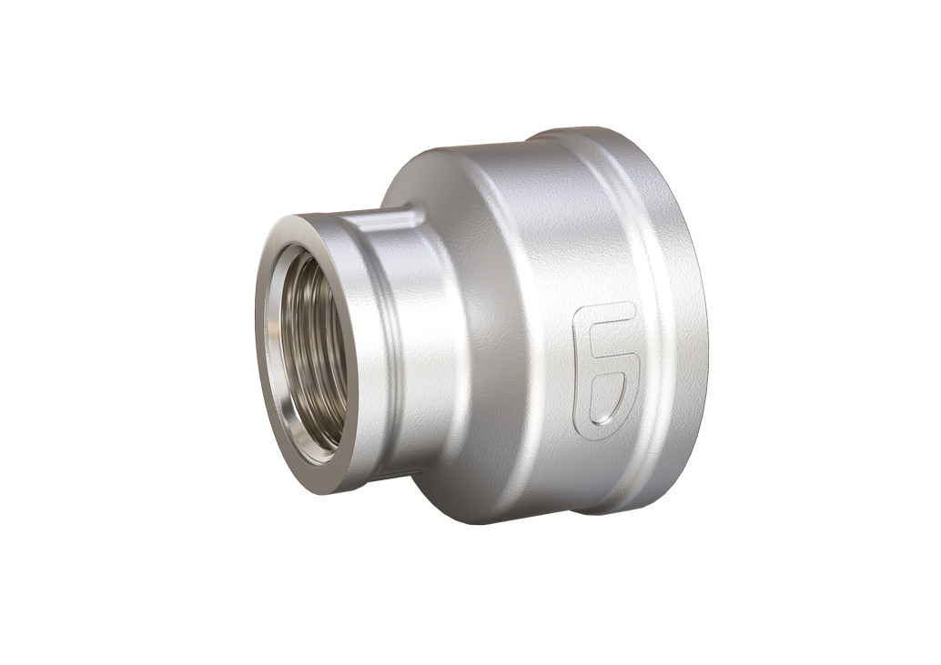 Муфта переходная LD Pride DN20х15 (3/4"ВР х 1/2"ВР) латунь никель