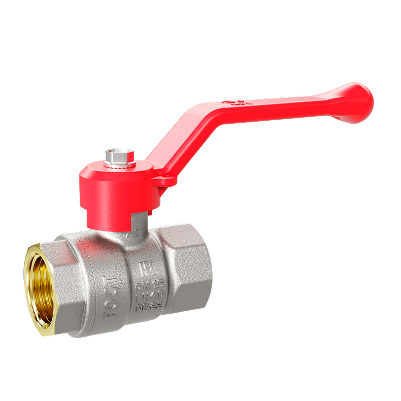 Кран шаровой латунный LD Pride 47.50.В-В.Р Ду 50 Ру 25 рычаг (red) с биркой