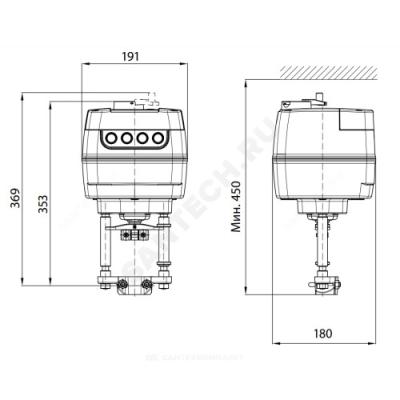 Электропривод 3-х позиц/аналоговый AME 658 SU 230В Danfoss 082G3451