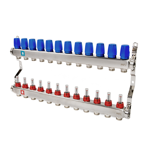 Коллектор с расходомерами, 12 выхода