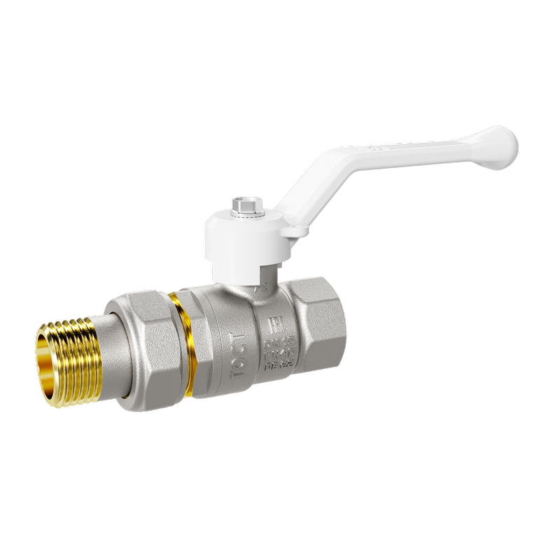 Кран шаровой латунный LD Pride 47.32.В-ГШ.Р Ду 32 Ру 40 рычаг (white)