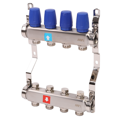 Коллектор без расходомеров, 4 выхода