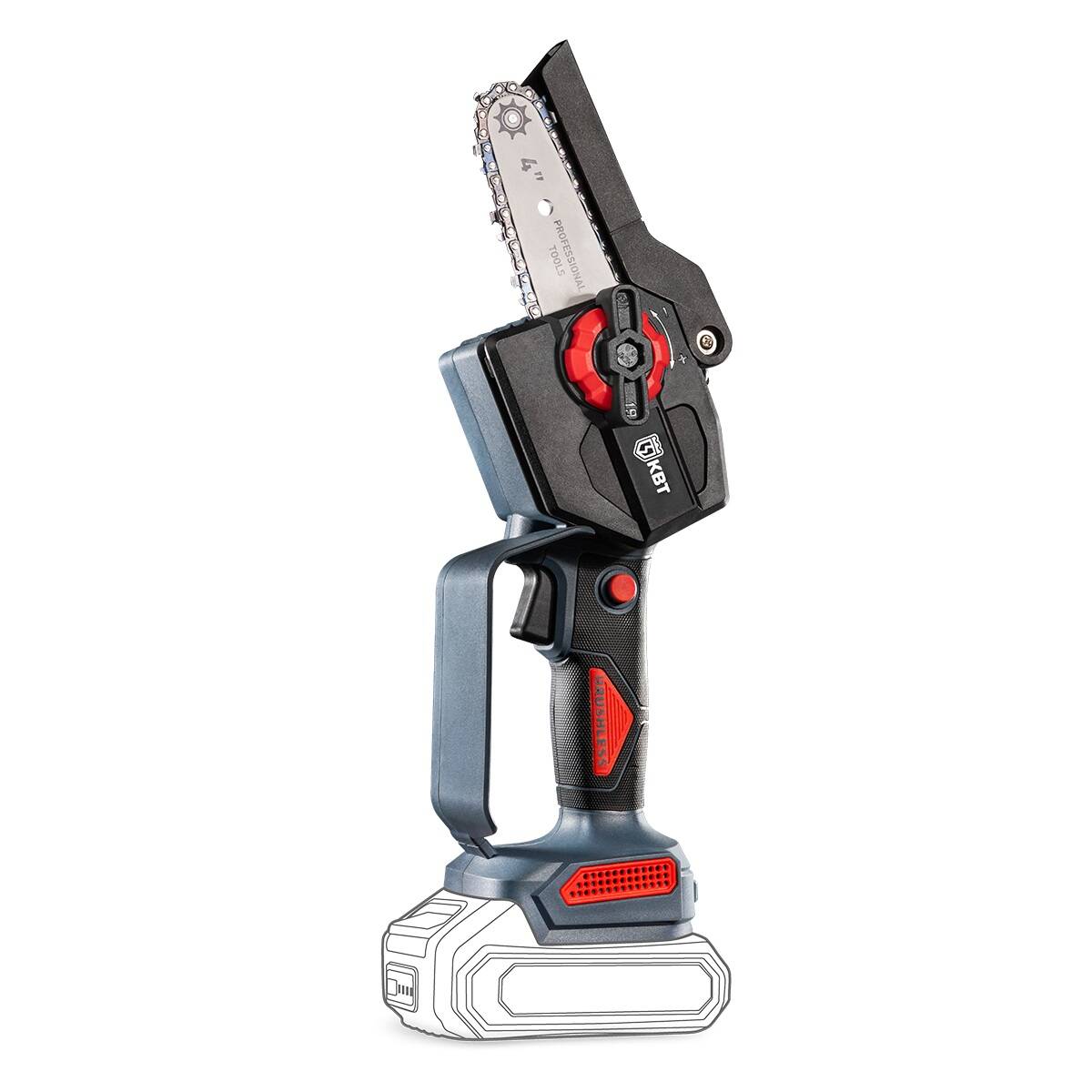 CBS-20-04 без АКБ и ЗУ серия ПРОФИ КВТ CBS-20-04 без АКБ и ЗУ серия ПРОФИ Пила цепная аккумуляторная