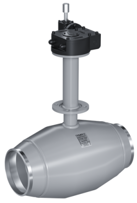 Кран шаровый LD для подземной установки КШЦПР из стали 20 Ду100 Ру2,5МПа полнопроходной Н=1300мм с вертикальным редуктором