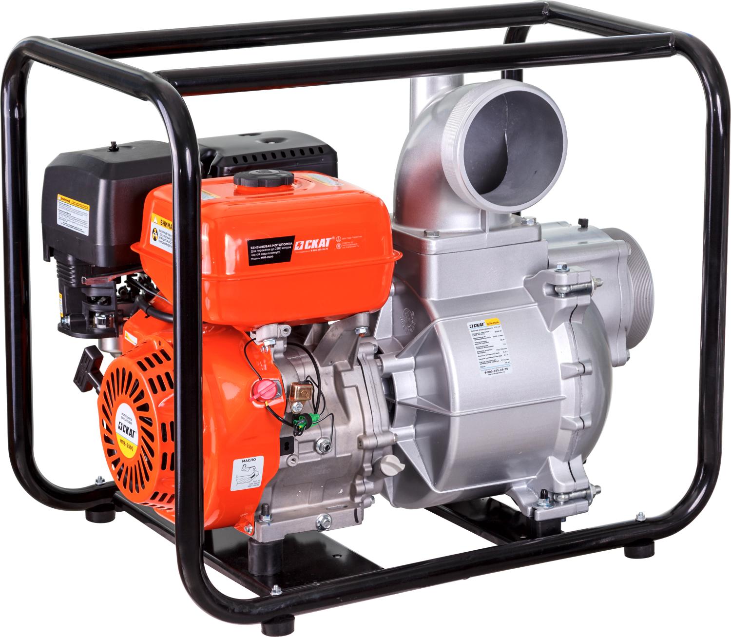 Мотопомпа бензиновая МПБ-2500 (чистая вода, 6 дюймов)