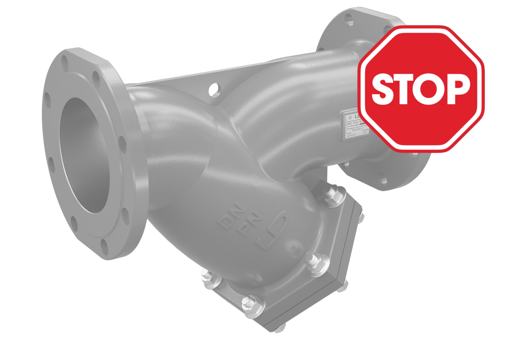 (СНЯТО С ПРОИЗВОДСТВА) Фильтр магнитный фланцевый LD ФМФ У-образный чугунный DN100 PN 16