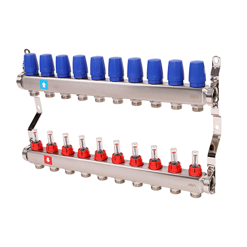 Коллектор с расходомерами, 10 выхода