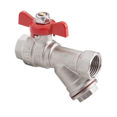 Кран с фильтром MVI 1/2" вн.-вн. бабочка