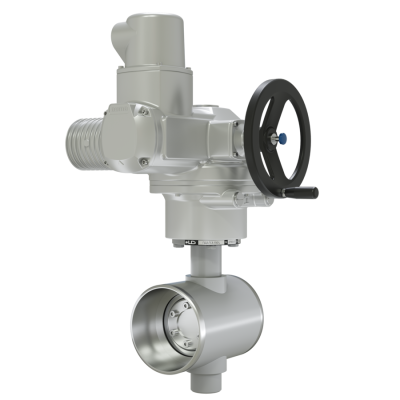 Поворотно-дисковый затвор 3-х эксцентриковый LD под электропривод из стали 20, ПДЗ.П.Э.250.025.02