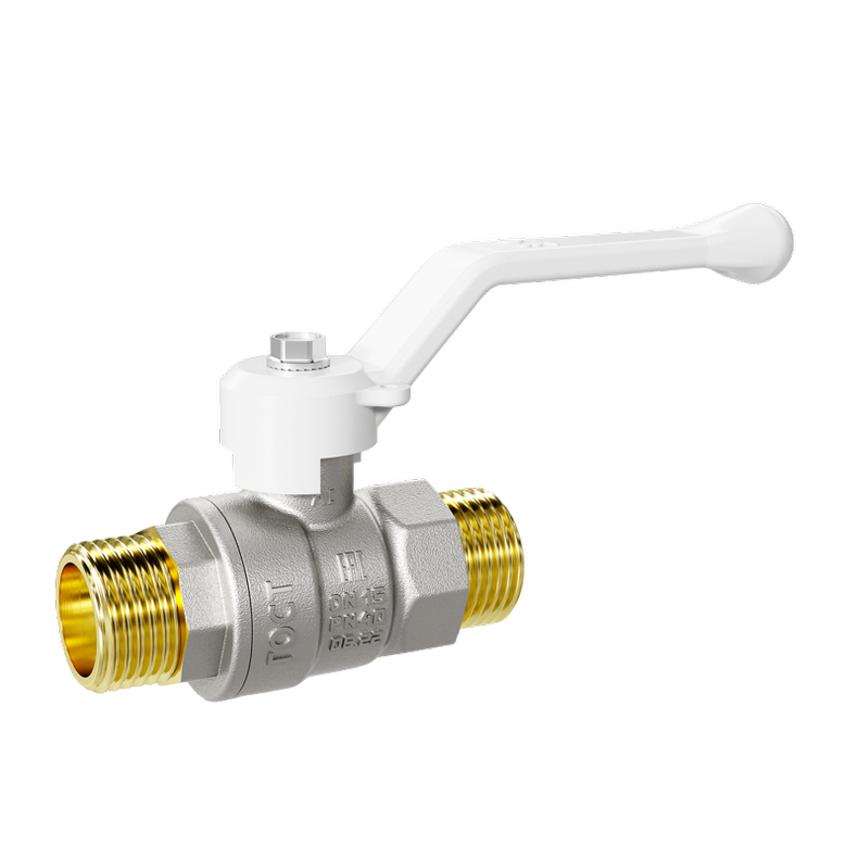 Кран шаровой латунный LD Pride 47.25.Н-Н.Р Ду 25 Ру 40 рычаг (white) с биркой