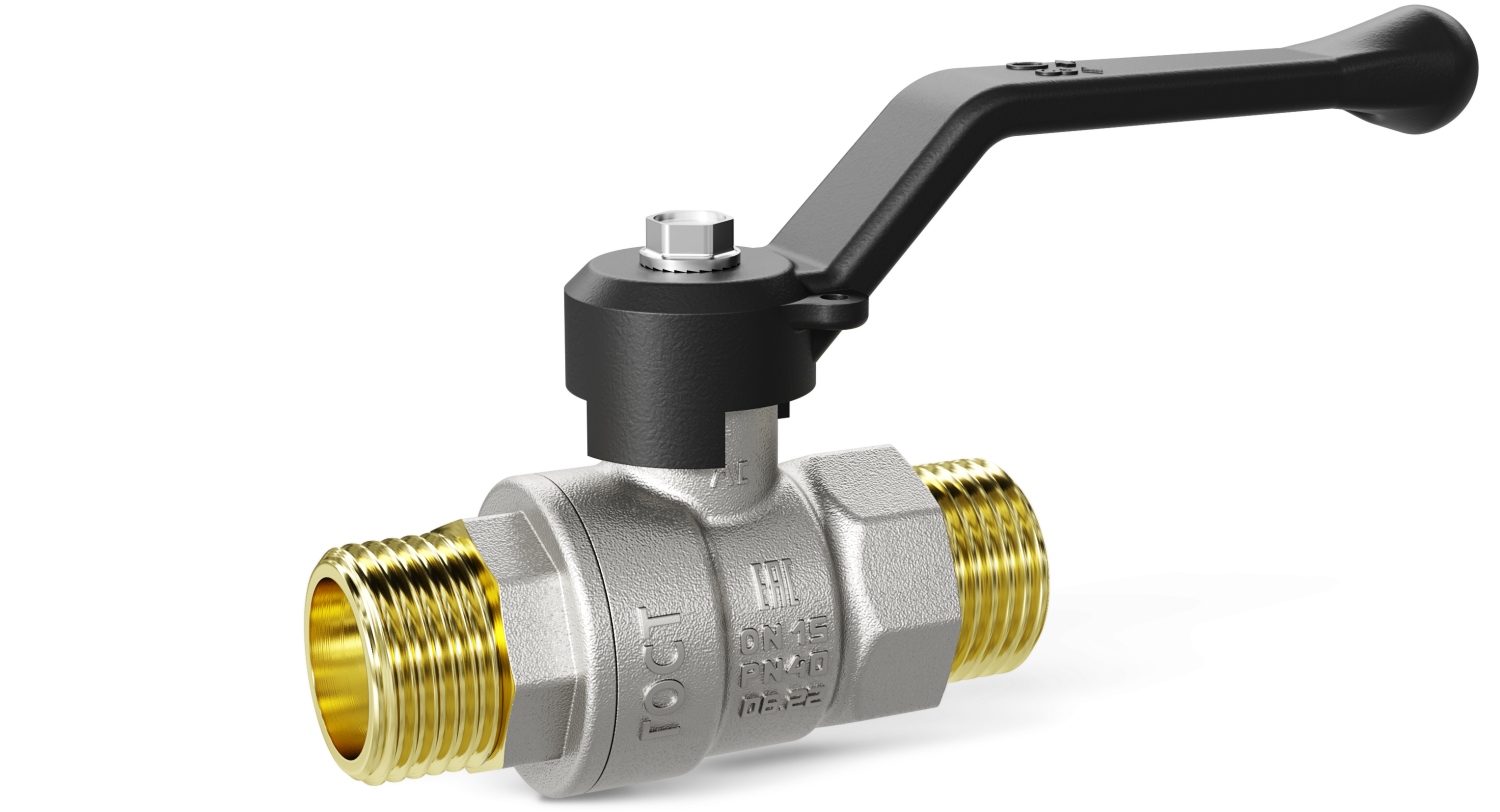 Кран шаровой латунный LD Pride 47.20.Н-Н.Р Ду 20 Ру 40 рычаг