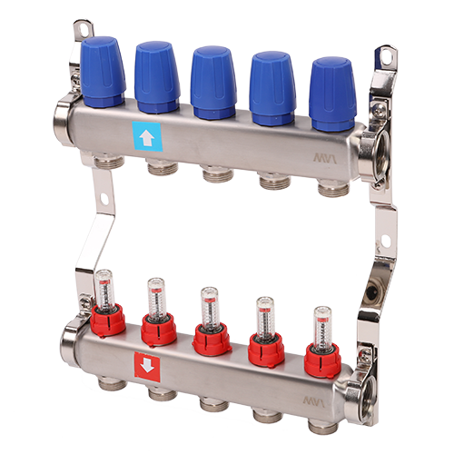 Коллектор с расходомерами, 5 выхода