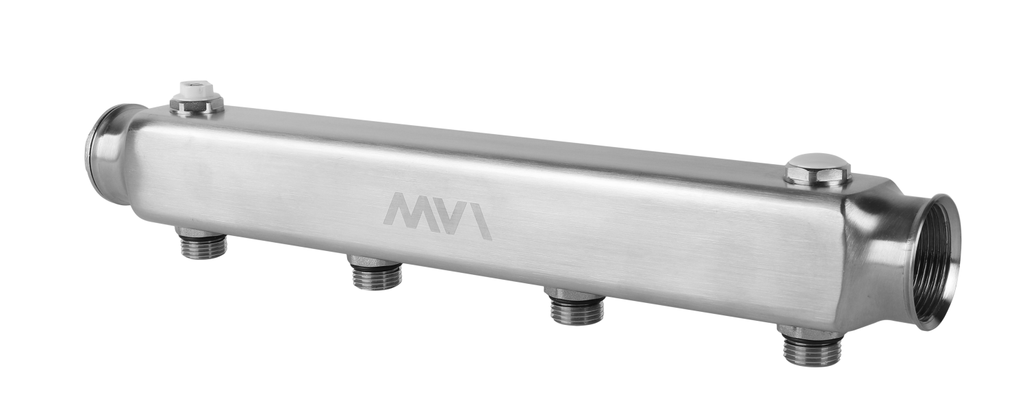 Коллектор из нержавеющей стали MVI, м\ц 100мм, 1"x1/2", 4 выхода