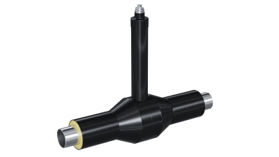 Кран шаровый LD для подземной установки КШЦП из стали 09Г2С Ду50 Ру4,0МПа Н=700мм L=1500 с ППУ.ПЭ.1