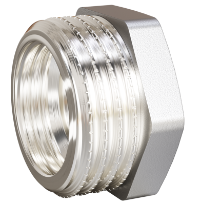 Футорка LD Pride DN50х40 (2"НР х 1 1/2" ВР) латунь никель (18)