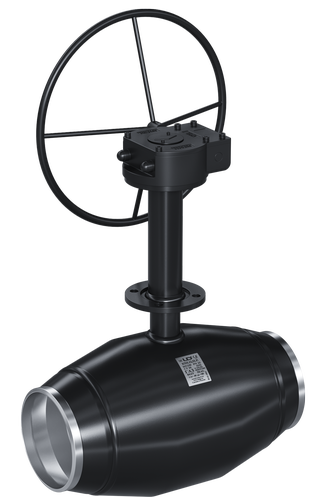 Кран шаровый LD для подземной установки КШЦП Р Gas 250/200.025.Н/П.02. из стали 20 Ду250/200 Ру2,5МПа Н=1550мм с редуктором