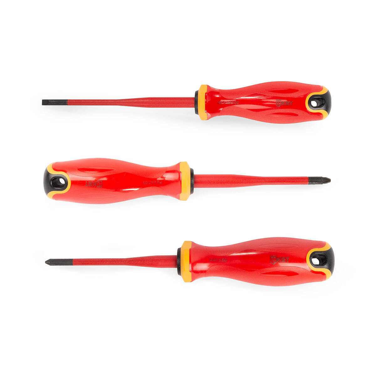 Отвертка диэлектрическая шлицевая 5.5x125 серия СЛИМ КВТ Отвертка диэлектрическая шлицевая 5.5x125 серия СЛИМ