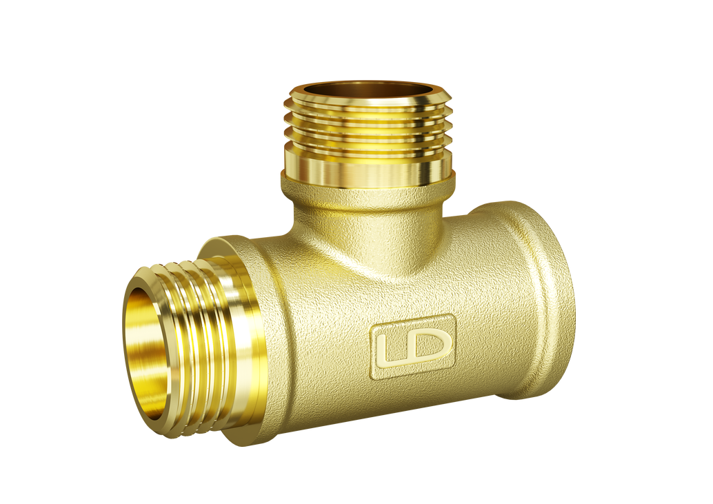 Тройник LD Pride DN15 (1/2") ВР/НР/НР латунь с биркой