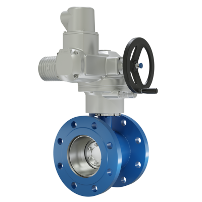 Поворотно-дисковый затвор 3-х эксцентриковый LD Energy под электропривод из стали 09Г2С, ПДЗ.Ф.Э.200.025.03