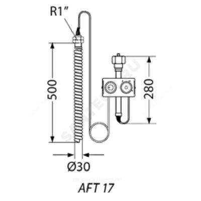 Элемент термостатический AFT 17 датчик без гильзы Ру40 Тн=20 +90С Danfoss 065-4401