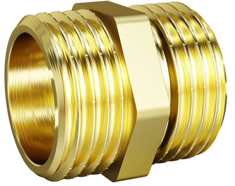 Ниппель прямой LD Pride DN20 (3/4") НР/НР латунь