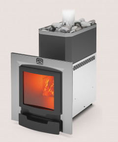 Печь для бани Теплодар Русь-18 ЛНЗП Профи Панорама (1.1)