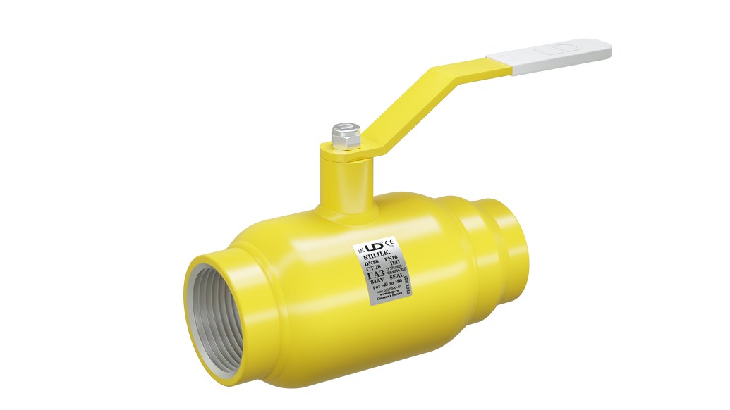 Кран шаровой LD КШЦК Gas 050.040.П/П.02. (приварка/муфта) из стали 20 Ду50 Ру4,0МПа