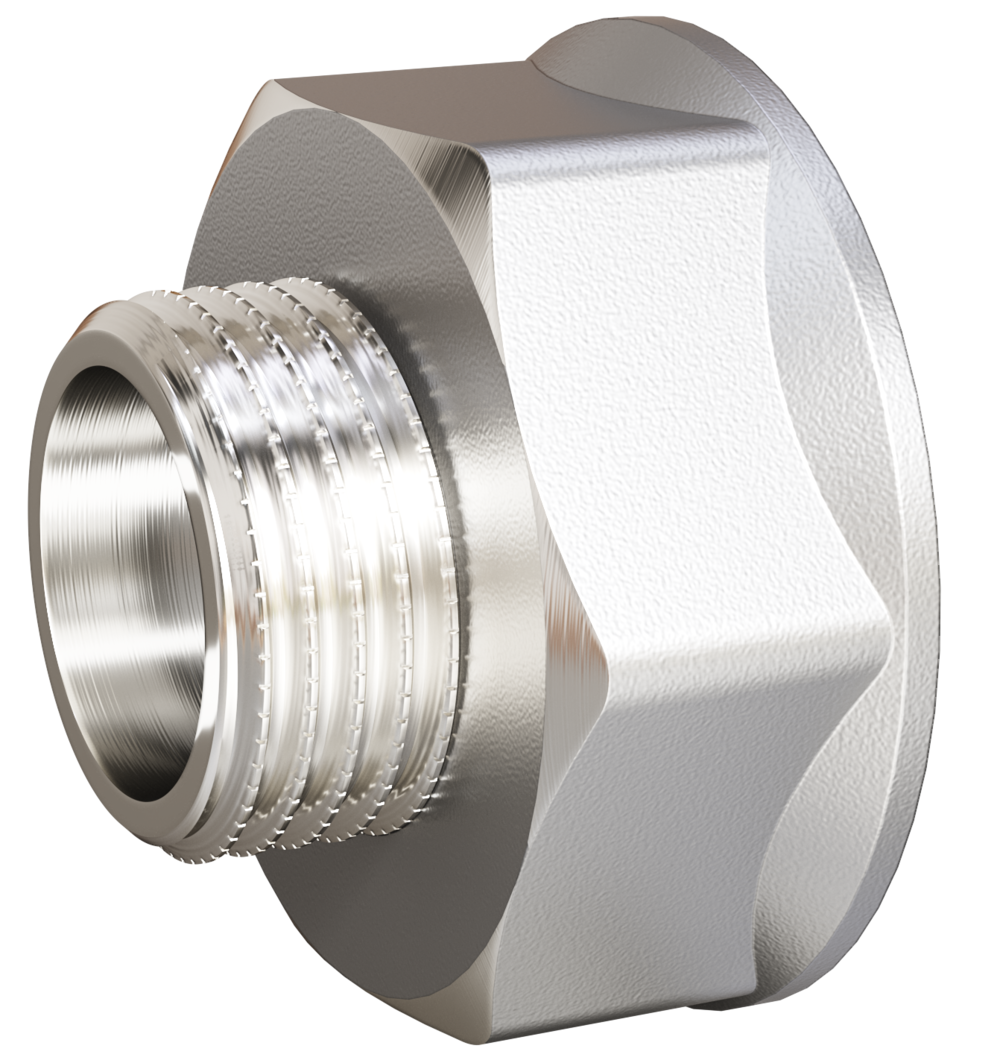 Переход LD Pride DN40х32 (1 1/2"ВР х 1 1/4"НР) латунь никель