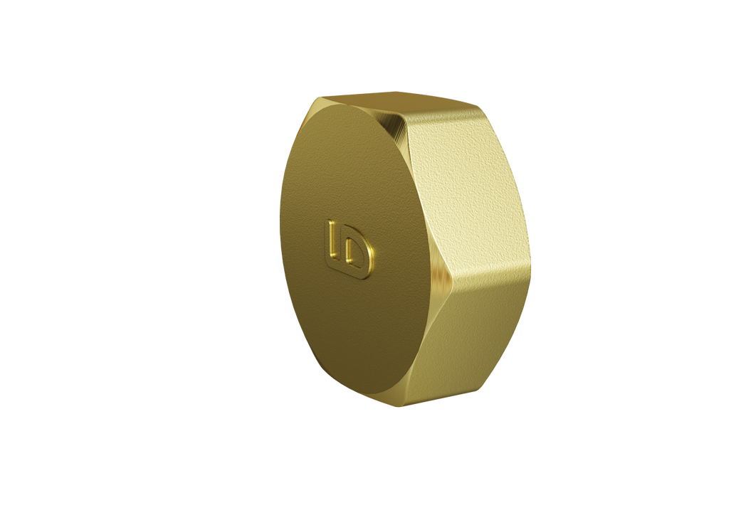 Заглушка LD Pride (на трубу) DN20 (3/4") ВР латунь с биркой