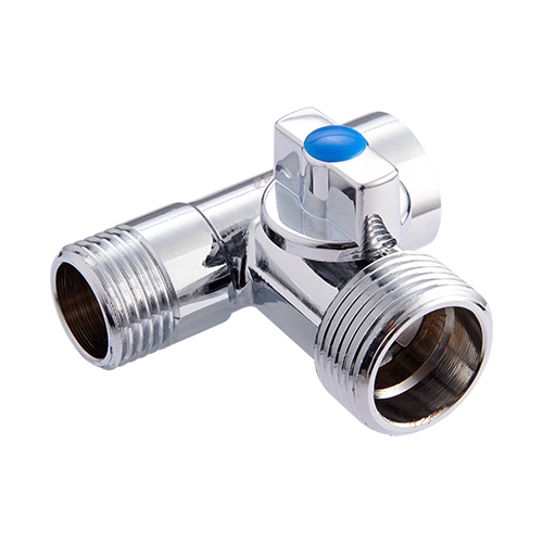 Кран-тройник сантехнический 1/2"x3/4"x1/2" вн.-нар.-нар.