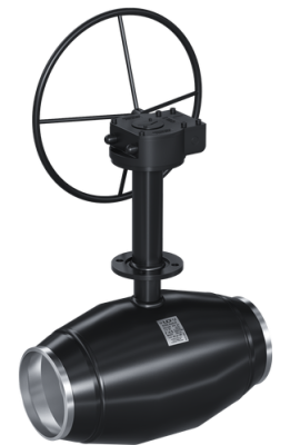 Кран шаровый LD для подземной установки КШЦП Р Gas 250/200.025.Н/П.02. из стали 20 Ду250/200 Ру2,5МПа Н=1550мм с редуктором