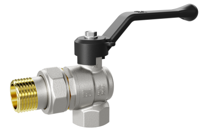 Кран шаровой латунный угловой LD Pride 47.15.В-ГШ.У.Р Ду 15 Ру 40 рычаг